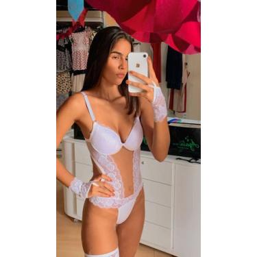 Imagem de Body sexy sandy ref: 160.0/804 - AGATA MODA INTIMA, Branco, P