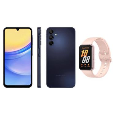 Imagem de Smartphone Samsung Galaxy A15 6,5 256GB Azul - Escuro 5G + Smartband S