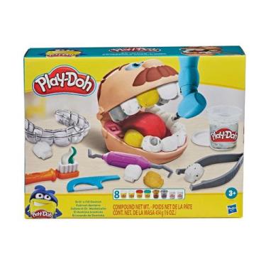 Imagem de Massa de Modelar Playdoh Conjunto Brincando de Dentista, Unica