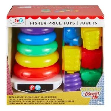 Imagem de Fisher-Price Infantil Pirâmide De Argolas 80th Mattel JGR50