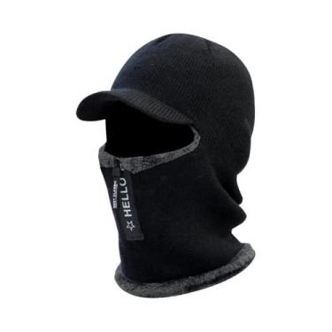 Imagem de Gorro De Lã Tricotado Para Homens, Quente E À Prova De Vento, Com Prot