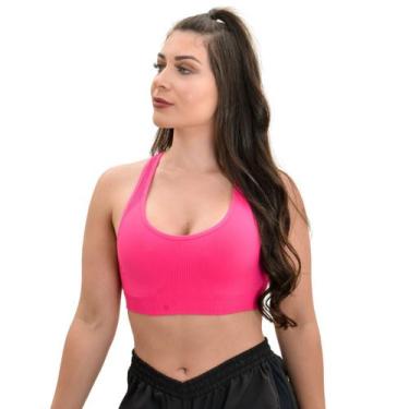 Imagem de Top Nadador Feminino Sustentação Roupa Academia Ginástica Fitness Lupo
