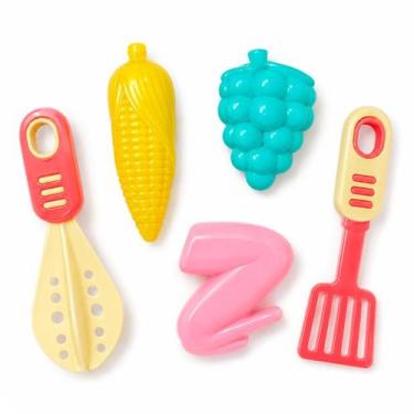 Imagem de Kit Cozinha Infantil 5 Peças com Utensílios Milho e Alimentos de Brinq