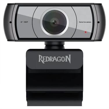 Imagem de Webcam Redragon GW900-1 Full HD 1080p com Lente de Vidro de 5 Camadas e Microfone com Cancelamento de Ruído Preto