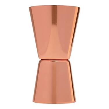 Imagem de Mimo Style Dosador Duplo, Possui Dois Lados de Medição, Garante a Dosagem Exata Para Seu Drink, 50 ml Lado Maior e 25 ml Menor, Material em Aço Inoxidável na Cor Bronze