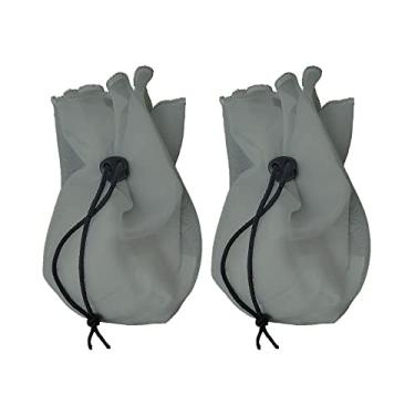 Imagem de Kit 2 Coador PP Voal Cinza Leites Vegetais Suco Verde Kefir