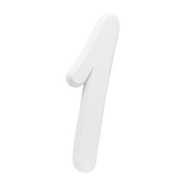 Imagem de Número Residencial Para Casa 1 Branco 3D 22cm