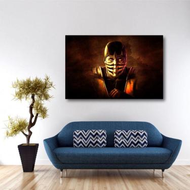 Imagem de Quadro Mortal Kombat Scorpion decorativo - Tela em Tecido