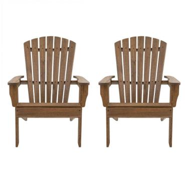 Imagem de Conjunto 2 Cadeiras Adirondack Madeira Eucalipto Natural