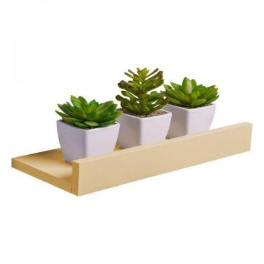 Imagem de Prateleira Porta Quadros 40 X 15cm Bege Claro