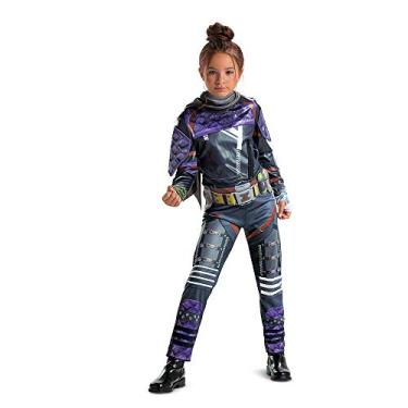 Imagem de Disguise Apex Legends Wraith Costume for Kids, Official Deluxe Apex Costume Jumpsuit with Scarf, Child Size Xtra Large (14-16) Black & Purple