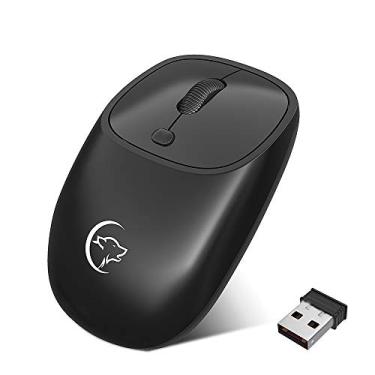 Imagem de lifcasual Mouse sem fio G850 2,4 GHz 2400 DPI mouse óptico recarregável mudo mouse de escritório mouse ergonômico para computador portátil