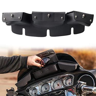Imagem de FINMOKAL Bolsa De Carenagem Para Pára-Brisa Com 3 Bolsos Para Harley Touring Street Glide Flhx 2014-Up