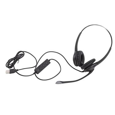 Imagem de Vbestlife Fone de ouvido de atendimento ao cliente, redução de ruído profissional, ergonômica, controle de volume de chamadas, fone de ouvido USB para computador com microfone para Call Center