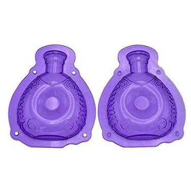 Imagem de Moldes de chocolate para frasco de perfume, moldes de doces 3D grandes e grossos moldes de estilete com clipes para decoração de bolo para festa de aniversário de casamento, ferramenta de confeitaria