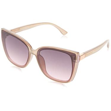 Imagem de Southpole Óculos de sol feminino 1086sp Sparkling Uv400 protetor olho de gato, presentes legais para ela, 62 mm, Creme, 62 mm