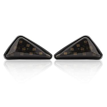 Imagem de Luzes de rodagem LED para motocicleta Triângulo de Fumaça Montagem Embutida à prova d'água Pisca Luz Indicadora para Scooters 12V ATV Motocicleta Off-road