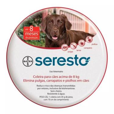Imagem de Coleira Antipulgas E Carrapatos Bayer Seresto Para Cães Acima De 8 Kg