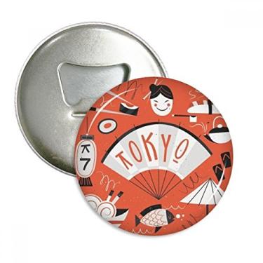 Imagem de Sushi Geisha Japão Tóquio Abridor de Garrafas Japonês Imã Emblema Multifuncional