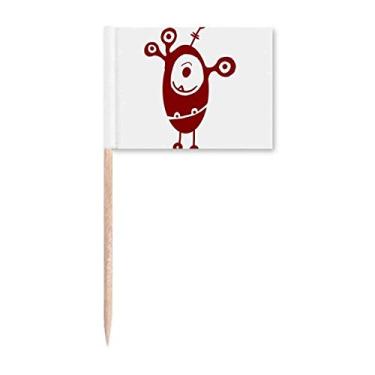 Imagem de Alien Monster Criature Cyclops Bandeiras de palito de dente Topper Decoração de festa