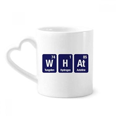 Imagem de Caneca What Chemical Element Science Coffee Ceramic Drinkware copo de coração de vidro