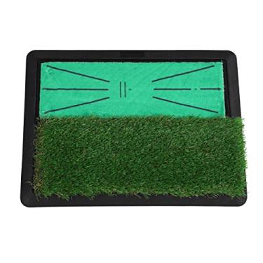 Imagem de Tapete de Balanço de Golfe, Tapete de Treinamento de Golfe Eficaz Flexível e Antiderrapante de Exibição Inferior Trajetória para Exterior