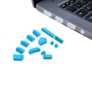 Imagem de 16 peças General Laptops Silicone Anti-poeira Rolha/Plugue, Notebook Laptop PC Acessórios para Computador Azul