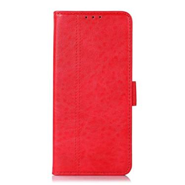 Imagem de BoerHang Capa para Samsung Galaxy S30 Ultra, capa de couro carteira flip com slot para cartão, couro PU premium, capa de telefone com suporte para Samsung Galaxy S30 Ultra.(vermelha)