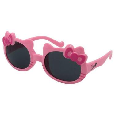 Imagem de Óculos De Sol Infantil Zjim Arredondado Lacinho Rosa