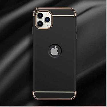 Imagem de Capa de telefone 3 em 1 com revestimento para iPhone 12 11 Pro Max Capa traseira à prova de choquePara iPhone 5 5s se 6 6s 7 8 Plus X Xr Xs Max Case, Preto, Para iPhone X