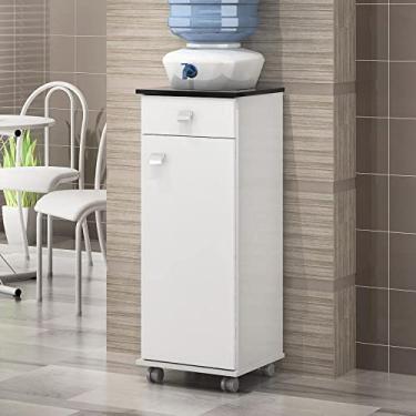 Imagem de BALCÃO BIANCA MDP 1 PORTA 1 GAVETA (BRANCA TAMPO PRETO)