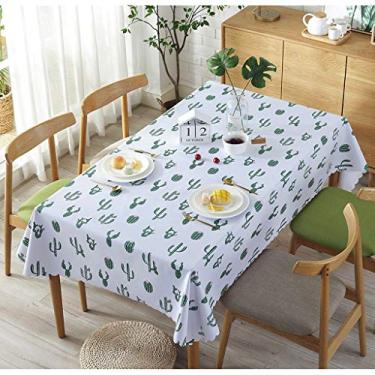 Imagem de Toalha de mesa de vinil com forro de flanela oblonga, capa de mesa de PVC impermeável, conjuntos de toalha de mesa para sala de jantar, estilo nórdico, se encaixa na maioria das mesas Limpe, limpa, fácil de cuidar