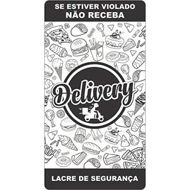 Imagem de Etiqueta Lacre Para Delivery, Grespan, 75x40 mm, Branca, Rolo com 1000