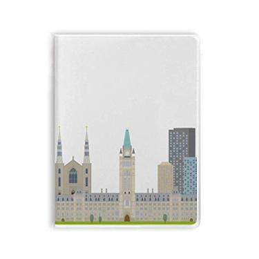 Imagem de Diário de capa macia para caderno de notas e igreja da cidade do Canadá