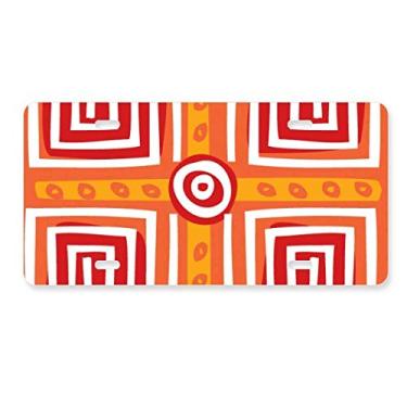 Imagem de DIYthinker Caixas espirais Totems do México Placa de licença de civilização Antiga Decoração de carro Acessório de aço inoxidável