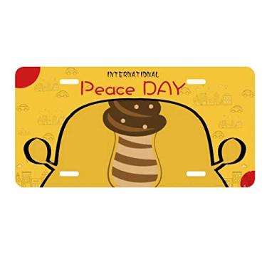 Imagem de DIYthinker Cup Chocolatey estampa de sorvete doce placa etiqueta decoração de carro dia da paz