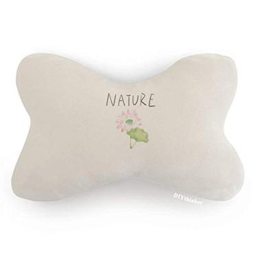 Imagem de DIYthinker Almofada de almofada para decoração de pescoço com acabamento de carro Lotus Plant Island Painting