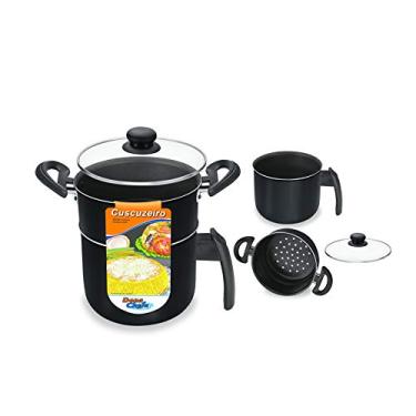 Imagem de Cuscuzeiro 14 Preto C/Tampa De Vidro Dona Chefa Preto