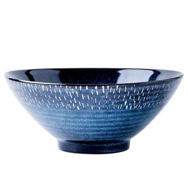 Imagem de PAYNAN Tigela de cerâmica Ramen grande, tigela de sopa, chapéu, tigela para salada, cozinha, louças