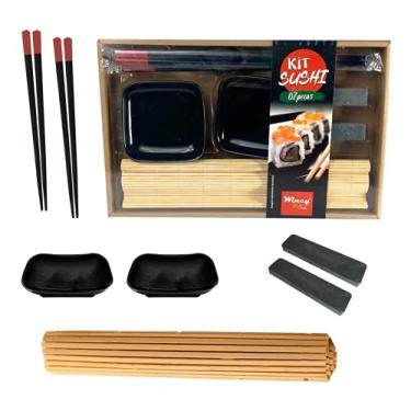 Imagem de Kit p/Servir Comida Japonesa Completo + Esteira 7 Peças