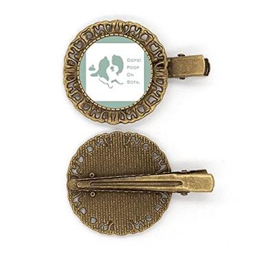 Imagem de Grampo de cabelo para sofá e cocô de cachorro brincalhão