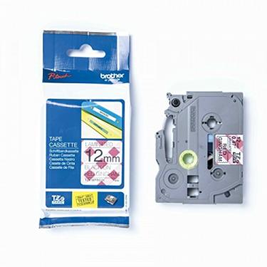 Imagem de Fita Decorativa P-touch TZe- MPRG31 Preto sobre Xadrez Vermelho 12mm