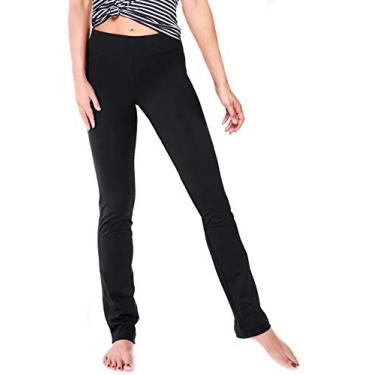 Imagem de Calça feminina Yogipace 27"/29"/31"/33"/35"/37" de perna reta para ioga, Reta, Black(no Rear Pockets), XX-Large/37" Inseam