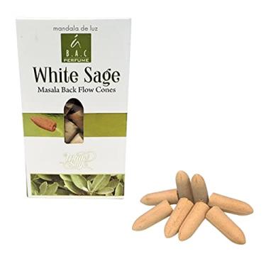 Imagem de 10 incensos Cone/Cascata Indiano - Sálvia Branca Masala White Sage