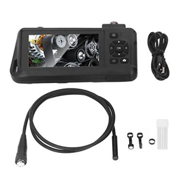 Imagem de Endoscópio industrial portátil de 4,5 polegadas IPS HD tela 1080p monitor industrial boroscópio com luz auxiliar para tubulação