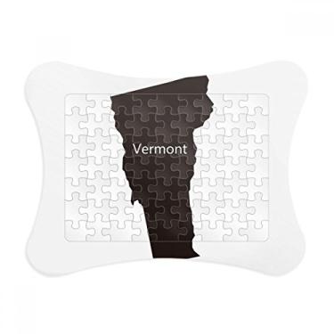 Imagem de Vermont America – Moldura de quebra-cabeça com contorno do mapa dos EUA