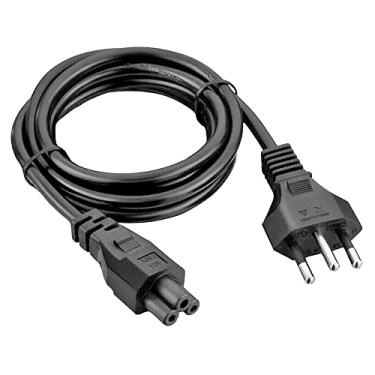 Imagem de Kit Com 5 Cabos Força Energia Tripolar 3 Pinos Tipo Fonte Notebook Tv