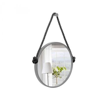 Imagem de Espelho Decorativo Adnet Alça Corda Naval 40 cm Redondo