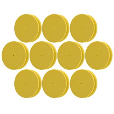 Imagem de 01 Placa de enrolamento de espuma, placas de enrolamento circular portáteis carretéis de linha de pesca para pesca (amarelo)