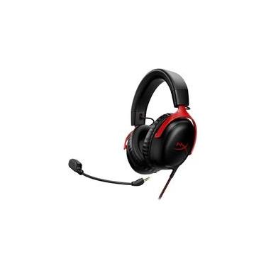 Imagem de Headset Gamer HyperX Cloud III, DTS, Drivers 53mm, USB, PC, PS5, PS4, XBOX Series xis, Xbox One, Nintendo Switch, Mobile, Preto e Vermelho - 727A9AA